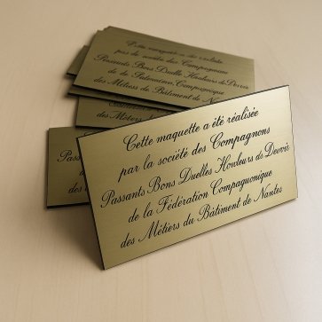 Plaque plexiglas gravée